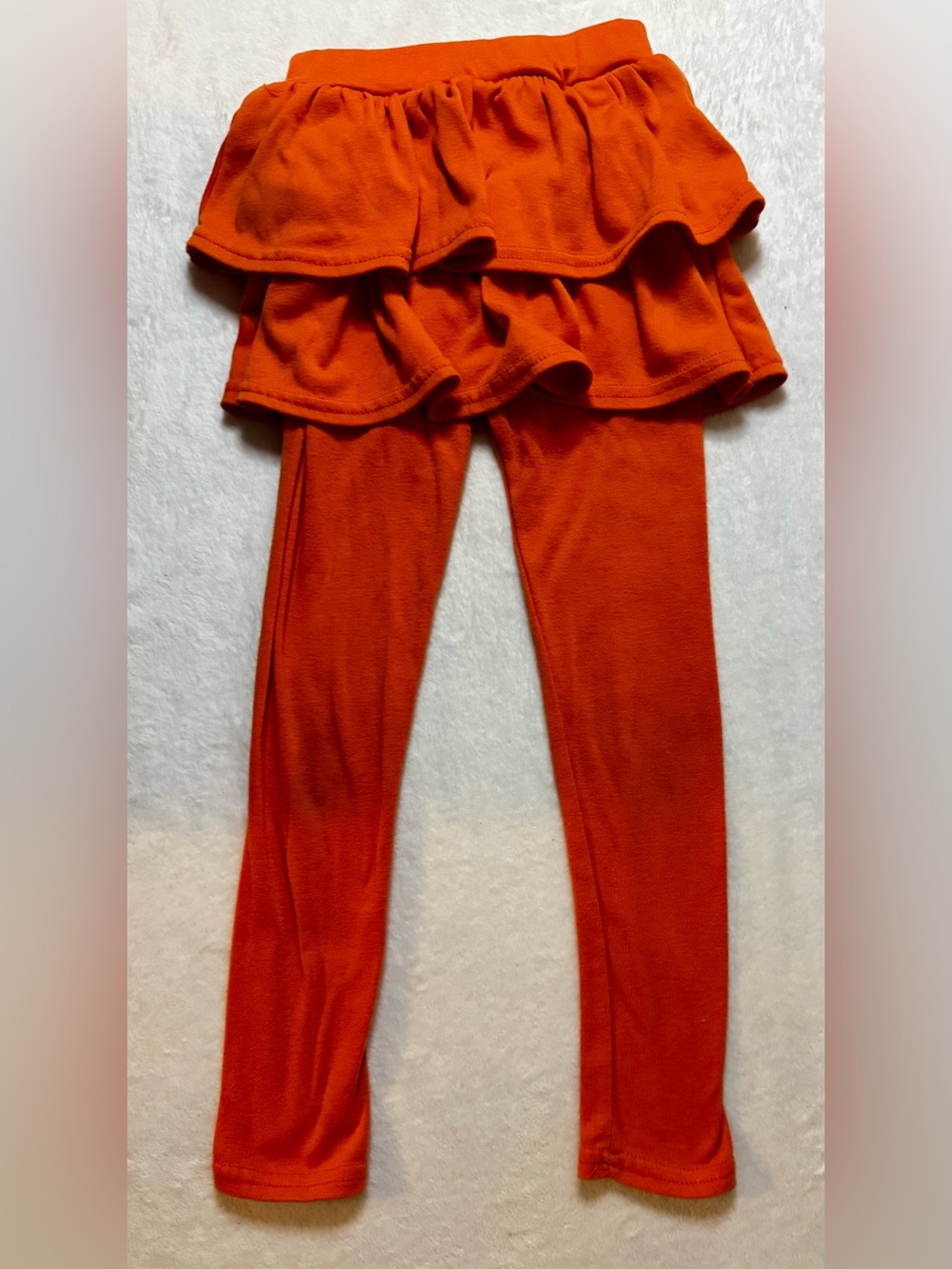 Girls' Orange Skirted Leggings - Bright Orange Kids Bottoms